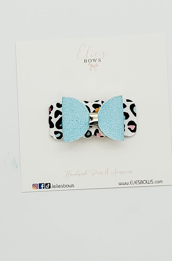 Blue Leopard - New Shape Snap Clip