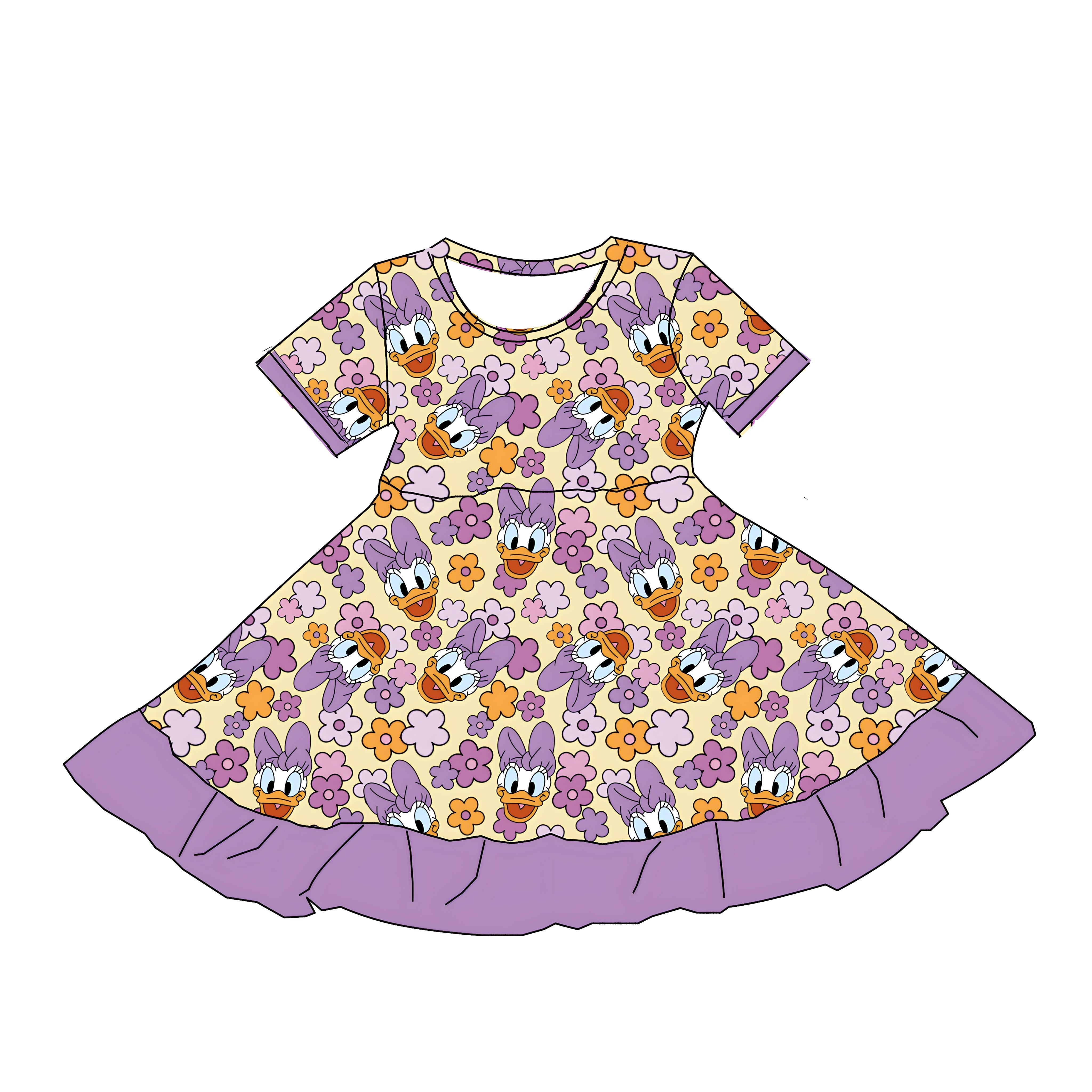 Best Friend Duck (Short Sleeve Dress) PRE-ORDER-Dresses-Elie’s Bows