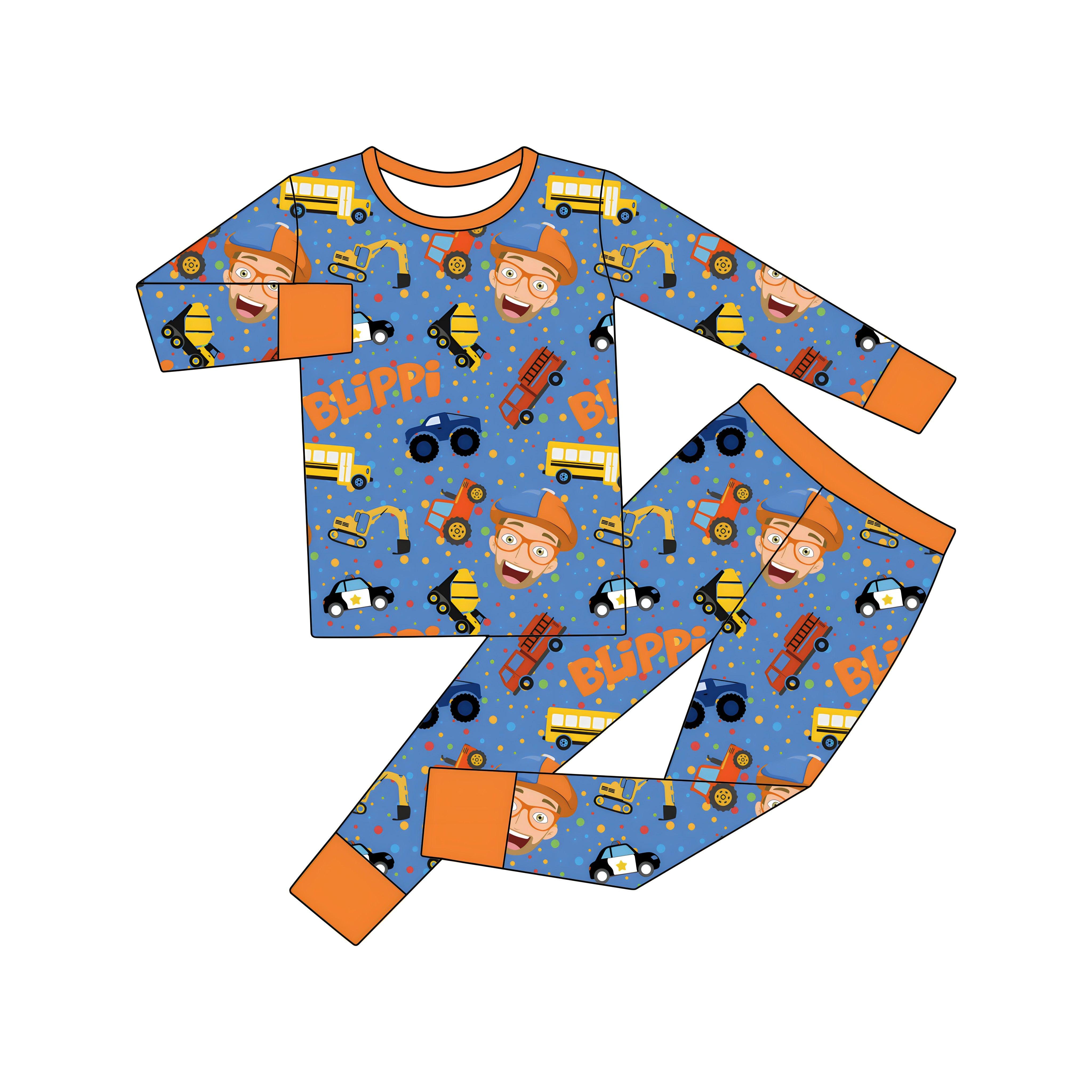 Excavator (Two Piece Pjs) PRE-ORDER-pyjamas-Elie’s Bows